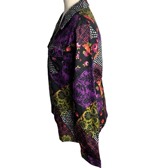 Drapers & Damon’s floral mixed media  artsy button down jacket S NWOT - Picture 2 of 8